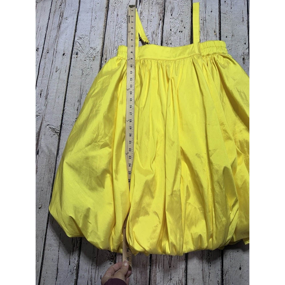 Anthropologie Bloni Square-Neck Taffeta‎ Bubble Mini Dress Yellow Small - Picture 4 of 7